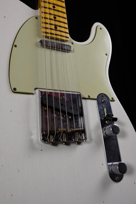Fender Custom Shop Postmodern Journeyman Relic Tele 2 Tone Olympic White Charcoal Frost Metallic
