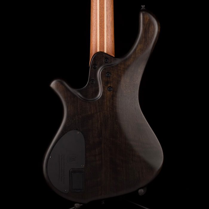 Mayones BE Elite EP 5 String Bass Guitar Trans Black Raw Eye Poplar Top With Case