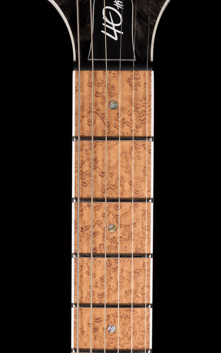 Mayones Duvelle Elte 6 40th Anniversary Master Builder Buckeye Burl Top Natural Fade Gloss Blackburst