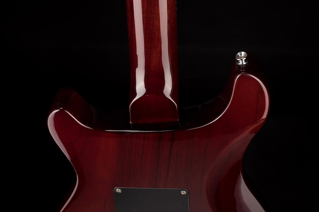 Lueez Double-Cut Carved Top HH Birdseye Maple Sunburst Electric Guitar With Soft Case