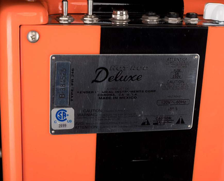 Pre Owned Fender HRDX Hot Rod Deluxe Limited Edition Orange & Black Tube Guitar Amp Combo