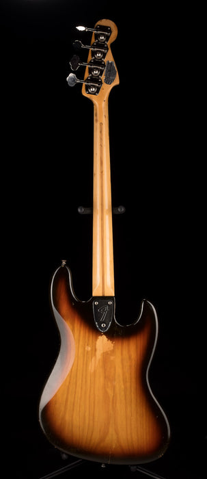 Pre Owned 1978 Fender Left-Handed Jazz Bass Sunburst Maple fretboard With OHSC