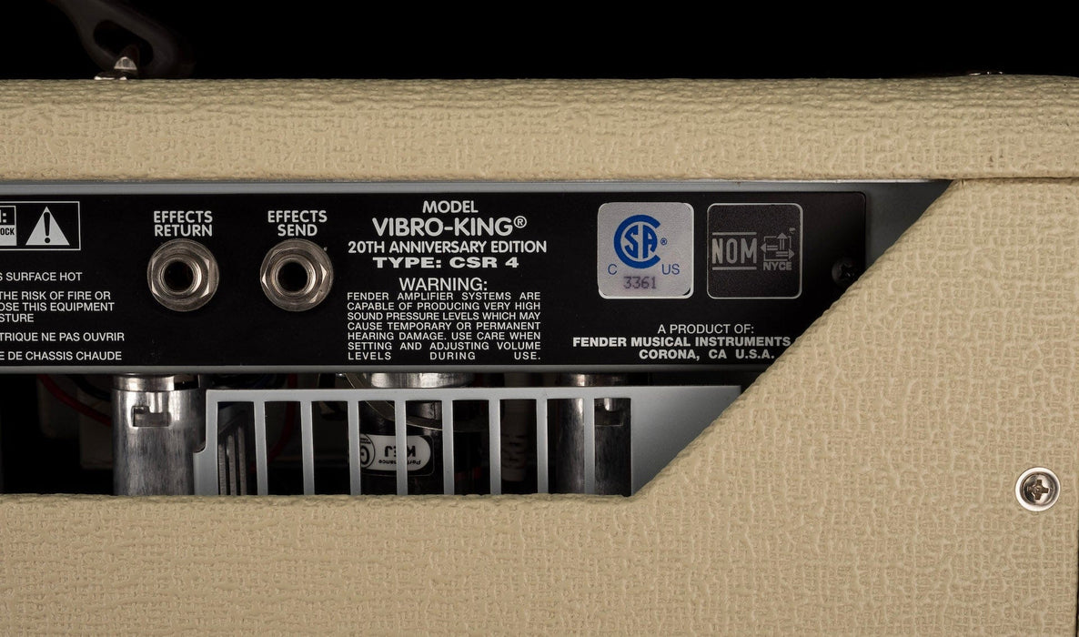 Used Fender 20th Anniversary Edition Vibro-King Blonde Guitar Amp Combo
