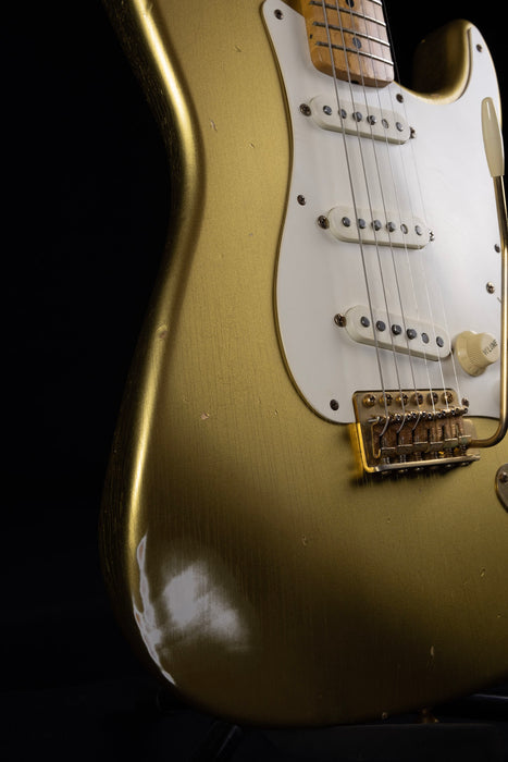 Used '96 Fender Custom Shop 50th Anniversary Diamond Dealer Stratocaster Cunetto Relic Aztec Gold
