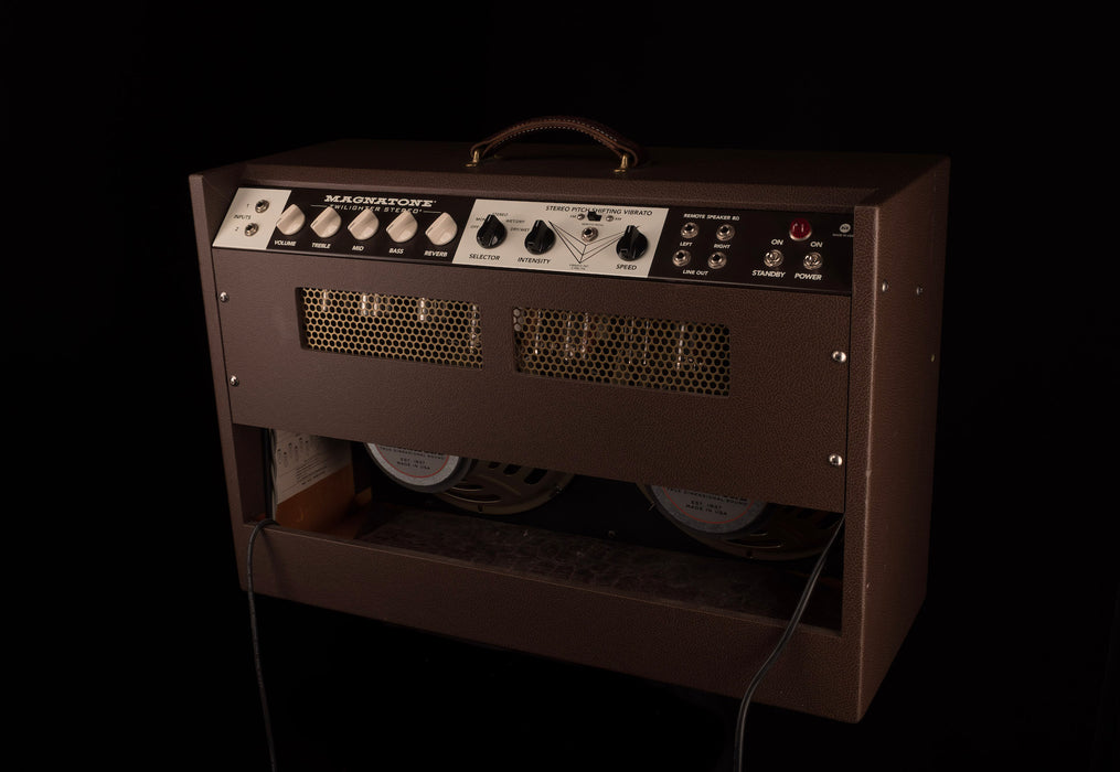 Pre Owned Magnatone Twilighter Stereo 2x12 Brown Guitar Amp Combo