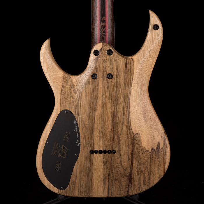 Mayones Duvelle Elte 6 40th Anniversary Master Builder Buckeye Burl Top Natural Fade Gloss Blackburst