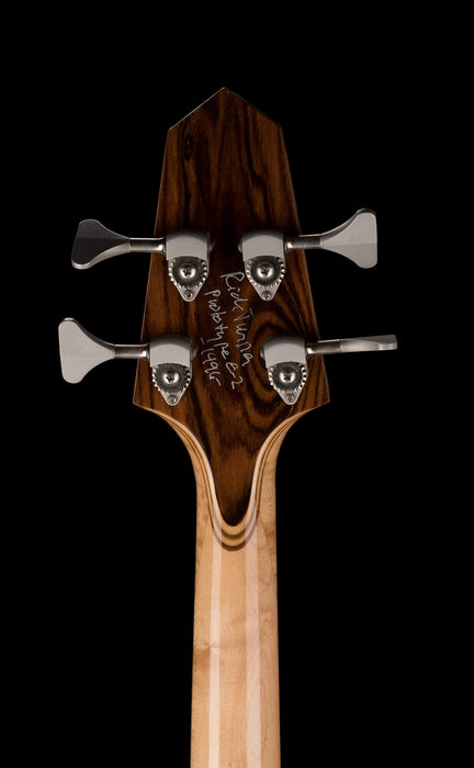 Pre Owned 1990's Rick Turner Prototype E-2 EL-434 PM Transparent Green Bass With OHSC