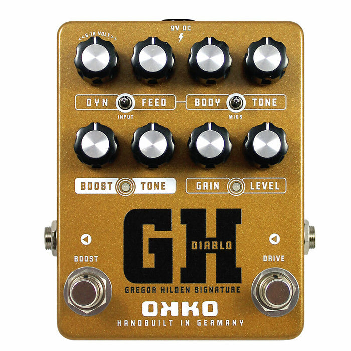Okko FX Diablo GH Gregor Hilden Signature Overdrive Boost Guitar Pedal