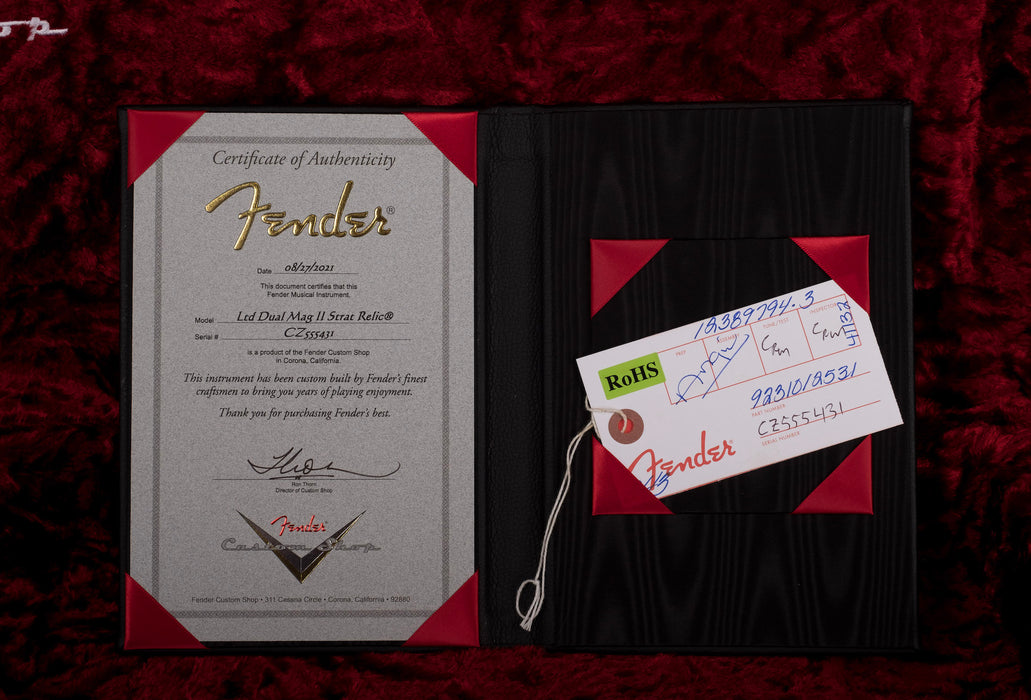 Fender Custom Shop Limited Edition Dual-Mag II Stratocaster Relic Aged Black over 3-Tone Sunburst