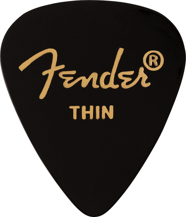 Fender 351 Shape Premium Picks Thin Black 12 Count