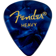 Fender Premium Celluloid 351 Shape Picks Heavy Blue Moto 12 Count