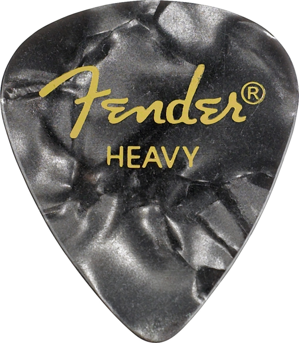 Fender Premium Celluloid 351 Shape Picks Heavy Black Moto 12 Count - 1980351943