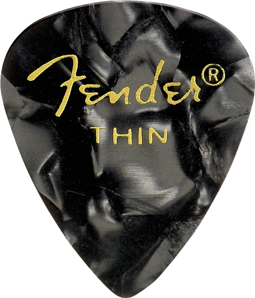 Fender Premium Celluloid 351 Shape Picks Thin Black Moto 144 Count