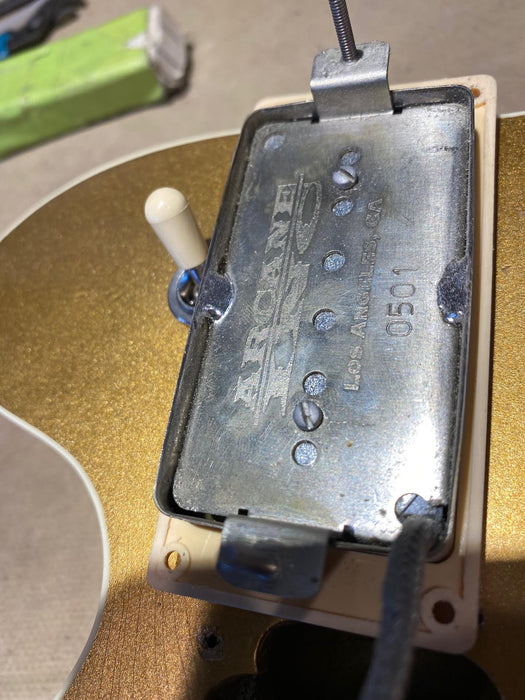 Used TMG Guitars Semi-Hollow Offset Gold Relic with Trem