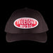 Truetone Music Classic Baseball Hat Black with Red & White Logo