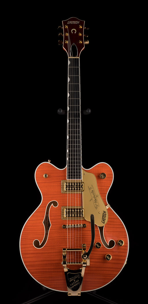 Used 2017 Gretsch G6620TFM Nashville Orange Flame with OHSC