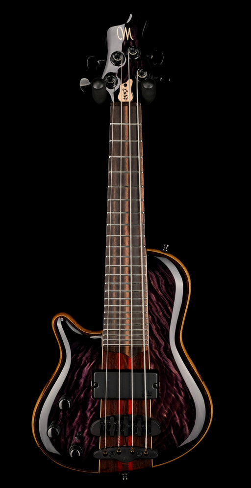 Mayones Cali4 Bass Left Handed Trans Purple 3A Quilted Maple Top/Black Limba Body Wenge/Padouk Neck