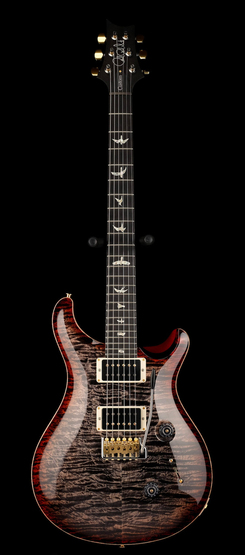 PRS Core Custom 24 Quilted Maple 10 Top Stained Flame Maple Neck Custo ...