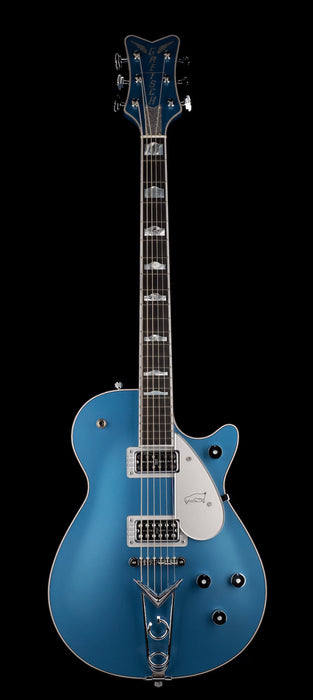 Pre Owned Gretsch Custom Shop Masterbuilt G6134CST Baritone Penguin NOS Lake Placid Blue With OHSC
