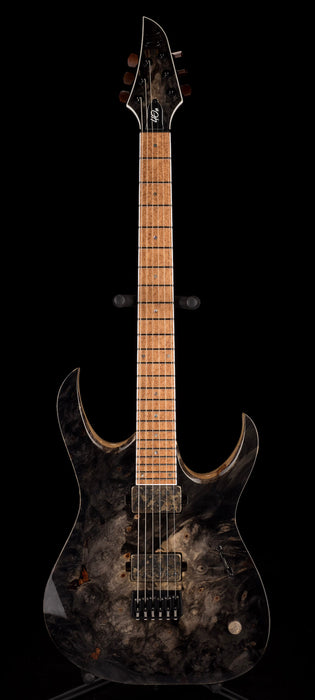 Mayones Duvelle Elte 6 40th Anniversary Master Builder Buckeye Burl Top Natural Fade Gloss Blackburst
