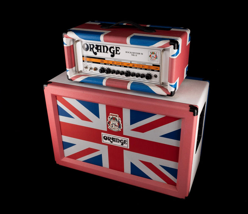 Pre-Owned Limited Edition of 25 Orange Limited Edition Union Jack Rockerverb 50 MKII / 2x12 Cab Set