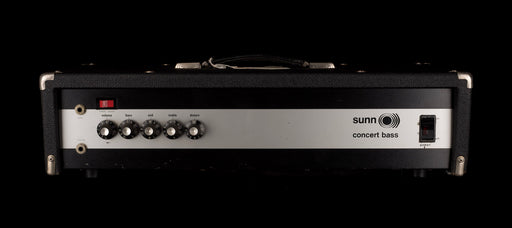 Pre Owned 1970's Sunn Concert 300-Watt  4-Ohm Black Bass Amp Head With Cover