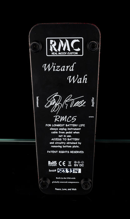 Real McCoy Custom RMC5 Wizard Wah Guitar Wah-Wah Effect Pedal Red Sparkle