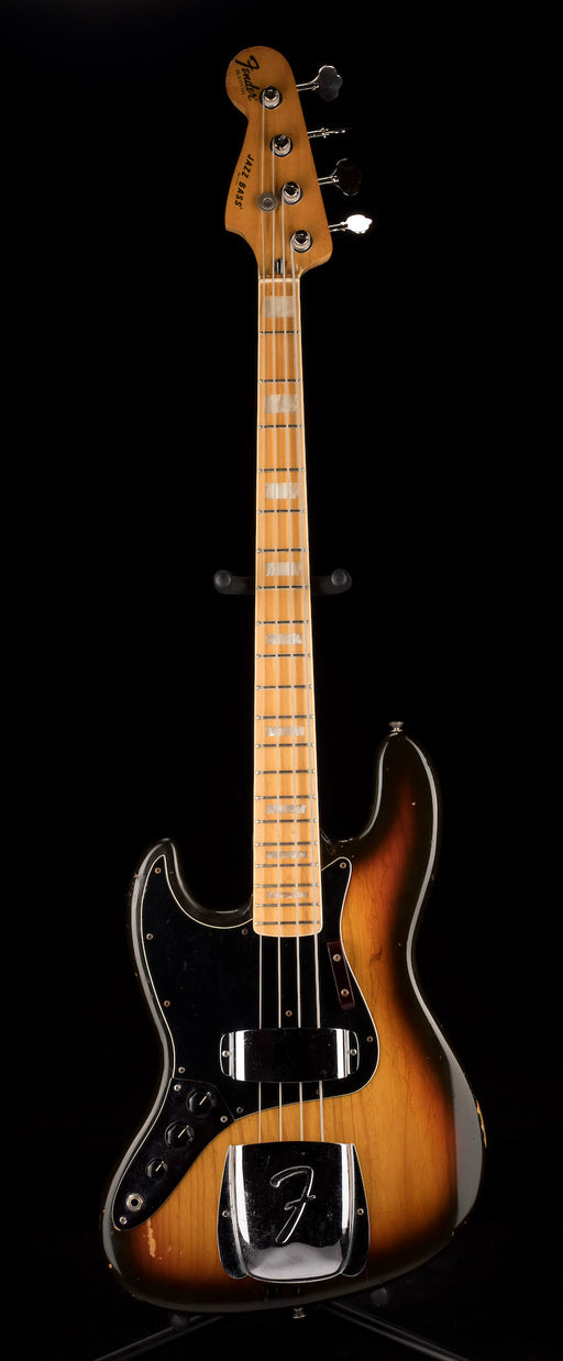 Pre Owned 1978 Fender Left-Handed Jazz Bass Sunburst Maple fretboard With OHSC