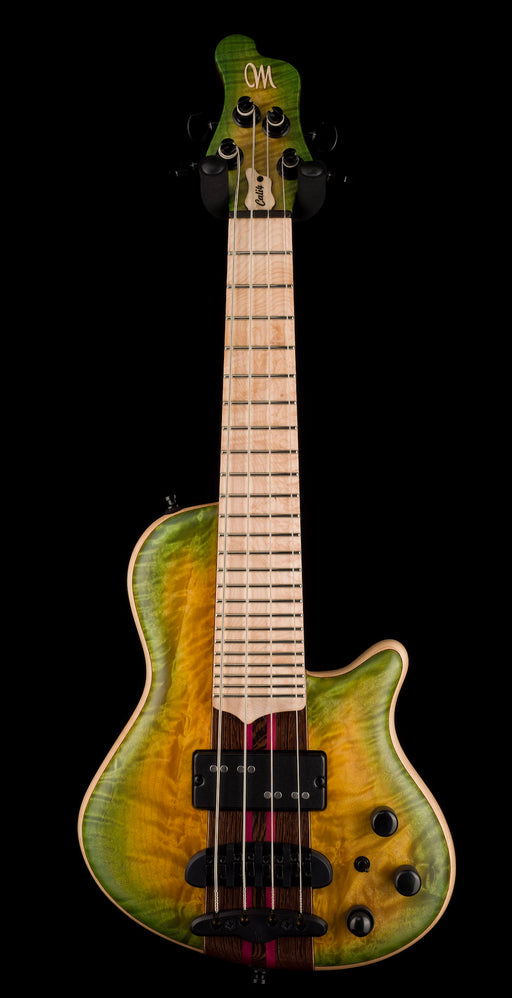 Mayones Cali4 Quilt Maple Top Swamp Ash Back Custom Color Greenburst Matte Finish with Case