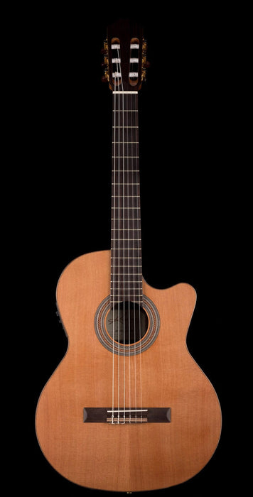 Used Kremona Soloist Series Fiesta F65CW Solid Cedar Top Nylon String Acoustic Electric Guitar With Bag