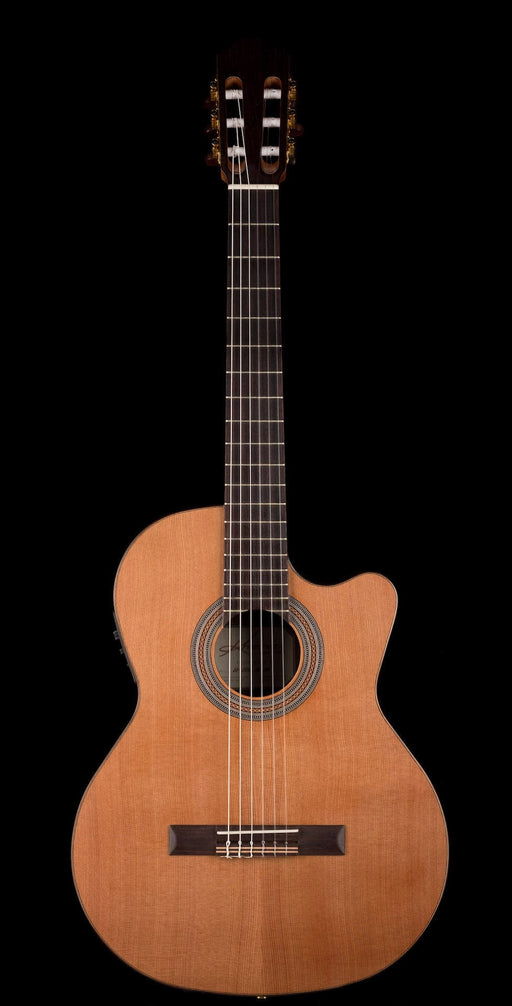 Used Kremona Soloist Series Fiesta F65CW Solid Cedar Top Nylon String Acoustic Electric Guitar With Bag