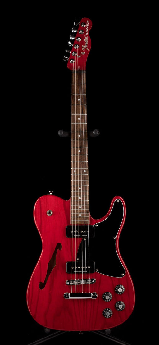 Used Fender Jim Adkins JA-90 Telecaster Thinline Crimson Red Transparent with Gig Bag