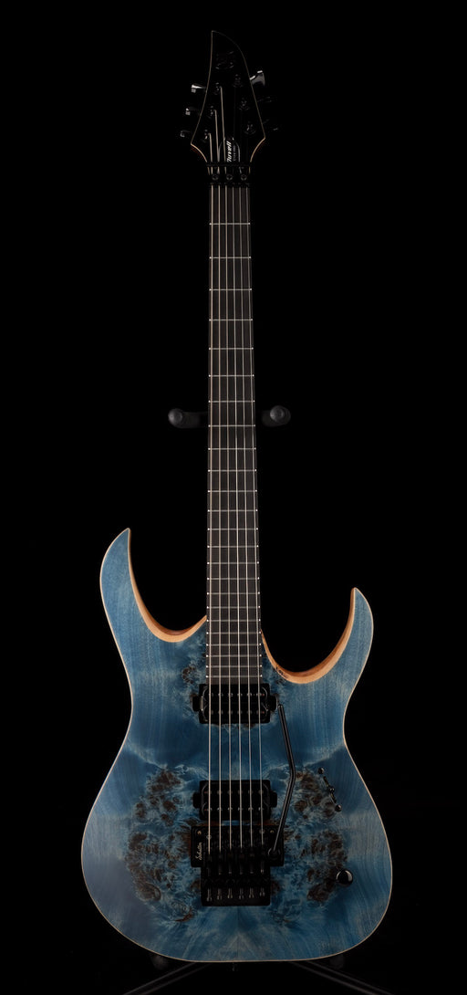 Mayones Duvell Elite Pro 6 String 27" Baritone Satine Trans Aquamarine Electric Guitar With Case