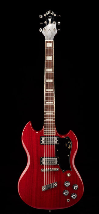 Used Guild Newark Street Collection S-100 Polara Cherry with OHSC