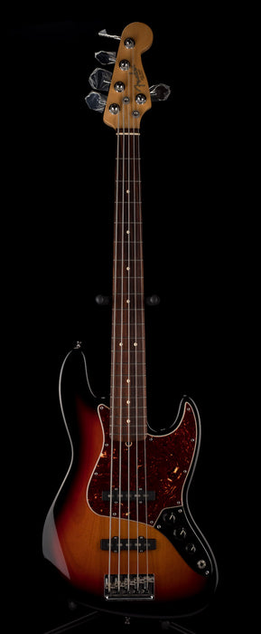 Used 2012 Fender American Standard Jazz Bass V 3-Tone Sunburst with OHSC