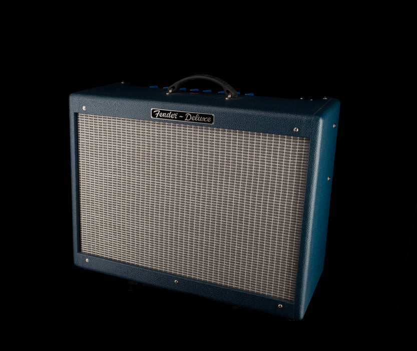 Pre Owned 2012 Fender Special Edition Bluesman Hot Rod Deluxe Blue Tolex Guitar Amp Combo With Cover