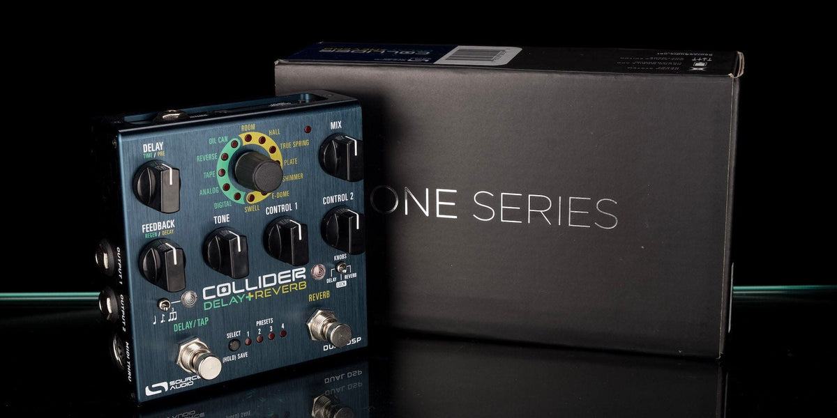 delay reverb in one pedal Used Source Audio Collider Stereo Delay Reverb with Box — Truetone Music