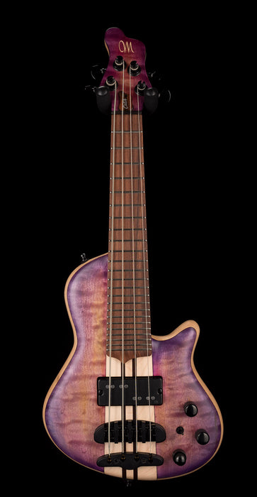 Mayones Cali4 Bass 17.5" Scale 3A Quilted Maple Top/Swamp Ash Body Trans L.U.V. Finish with Case