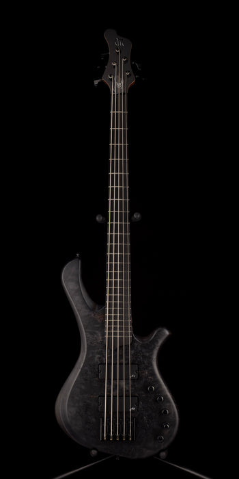 Mayones BE Elite EP 5 String Bass Guitar Trans Black Raw Eye Poplar Top With Case