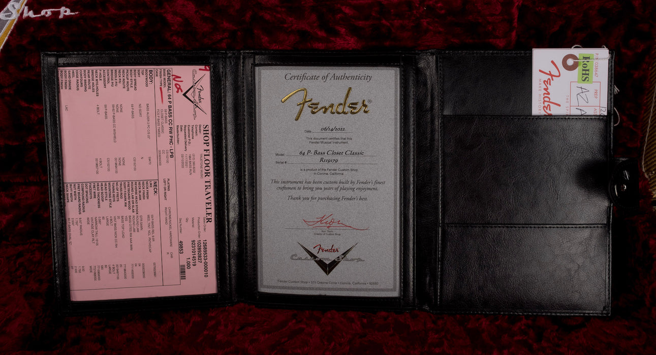 Fender Custom Shop 1964 Precision Bass Closet Classic Lake Placid Blue **B-Stock**