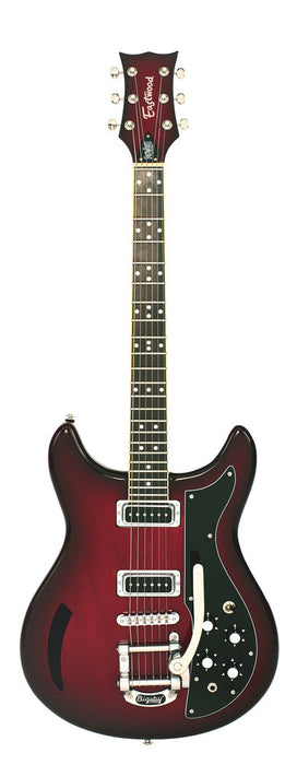 Eastwood Airline Custom K-200 Deluxe Chambered Guitar Redburst