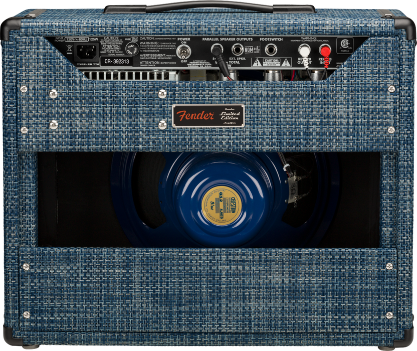 DISC - Fender '20 Limited Edition Princeton Reverb Celestion Alnico Blue Denim Chilewich Tube Guitar Amplifier Combo