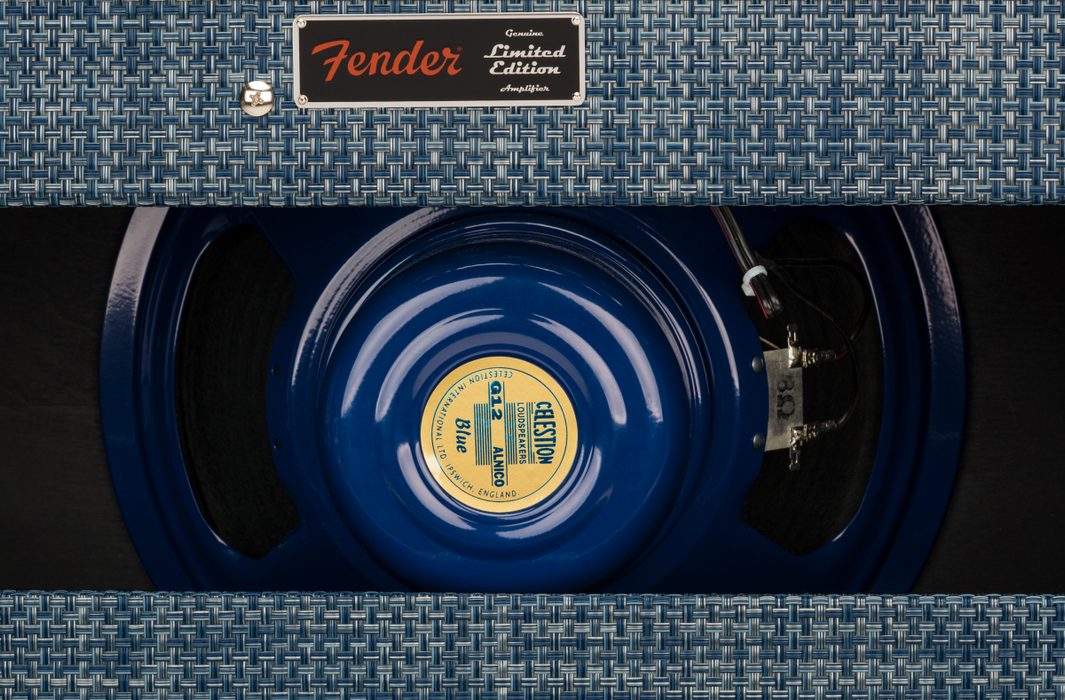 DISC - Fender '20 Limited Edition Princeton Reverb Celestion Alnico Blue Denim Chilewich Tube Guitar Amplifier Combo