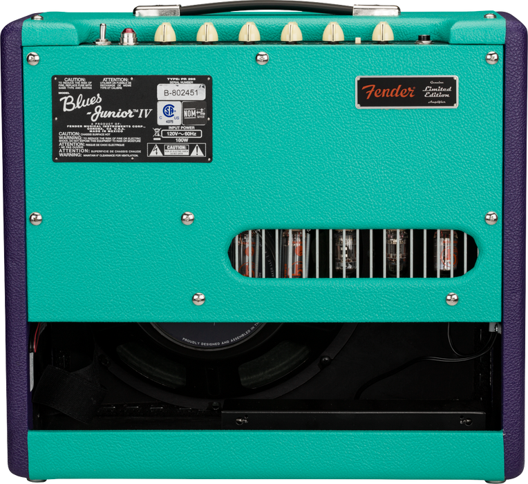 DISC - Fender Limited Edition Blues Junior IV Eminence Cannabis Rex Two-Tone Purple/Seafoam Tube Guitar Amplifier Combo