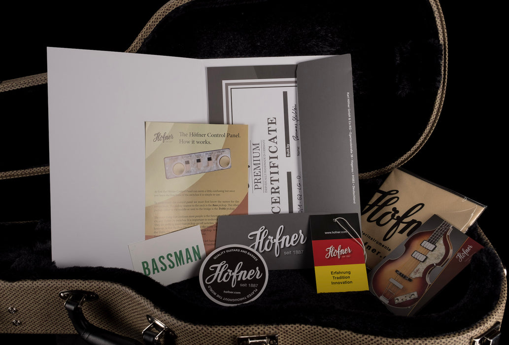 Hofner Limited Edition Light Green 1962 Violin Bass HOF-H500/1-62-LG-O with Case