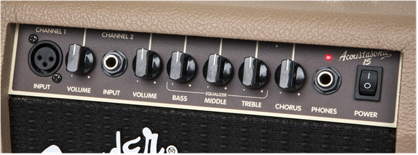 Fender Acoustasonic 15 Two Channel Acoustic Guitar Amplifier