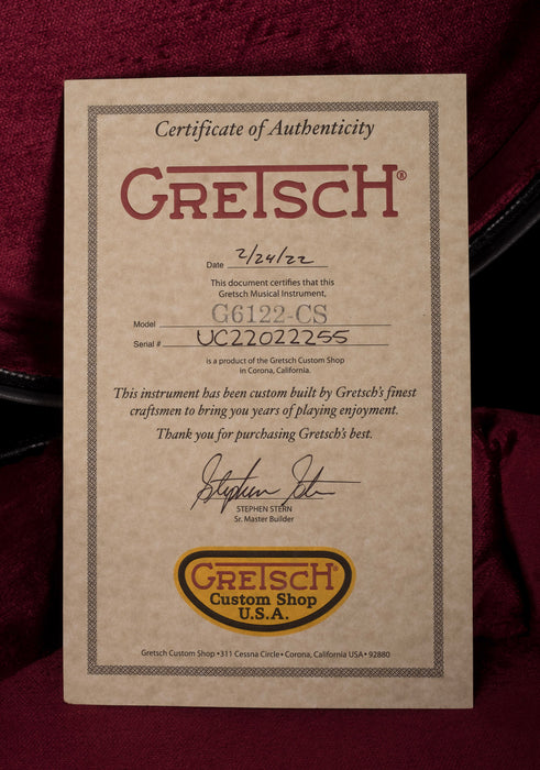 vGretsch Custom Shop Masterbuilt Stephen Stern G6122-66 1966 Country Gentleman Relic Walnut Stain