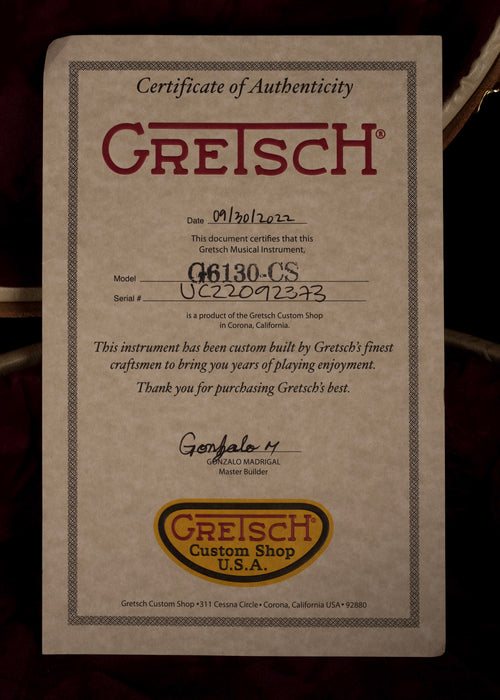 Gretsch Custom Shop Masterbuilt G6130CS Rodeo Roundup Jr. Relic Natural With Case