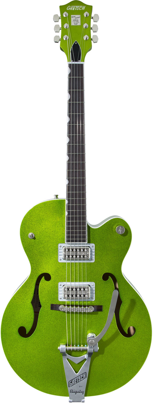 Gretsch G6120T-HR Brian Setzer Signature Hot Rod Hollow Body with Bigsby Rosewood Fingerboard Electric Guitar - Extreme Coolant Green Sparkle