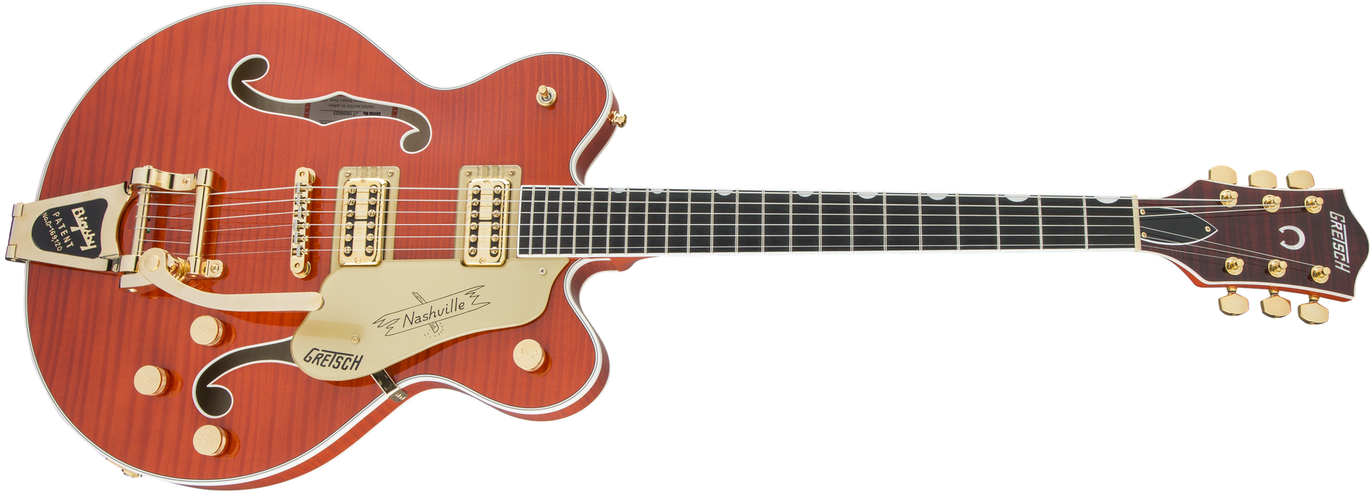 Gretsch G6620TFM Players Edition Nashville Center Block Double-Cut With String-thru Bigsby and Flame Maple With Case